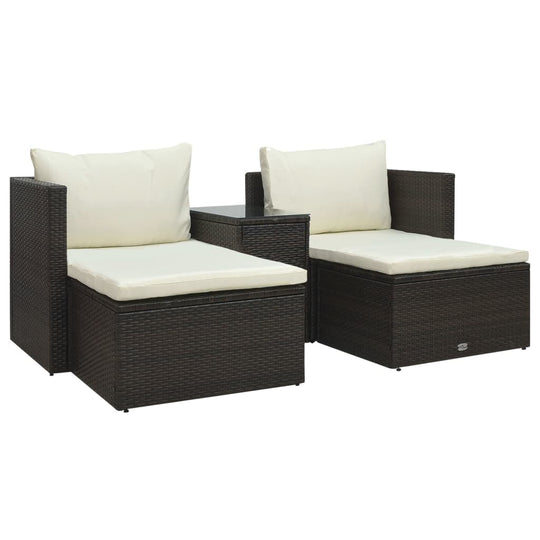 5 Piece Garden Lounge Set with Cushions Poly Rattan , Furniture -> Outdoor Furniture -> Outdoor Furniture Sets , Furniture -,new-305021,Outdoor Furniture -,Outdoor Furniture Sets