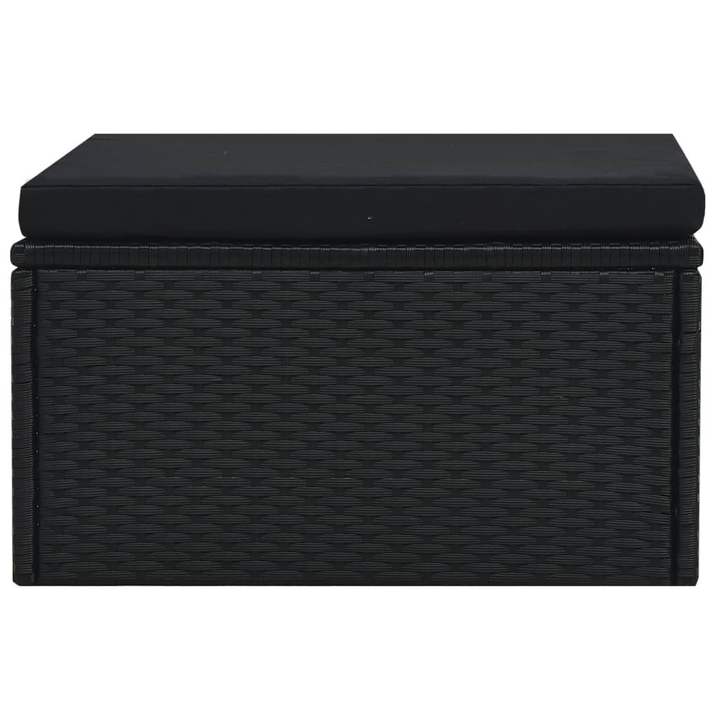 Garden Lounge 5 Piece Set with Cushions Poly Rattan