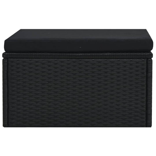 Garden Lounge 5 Piece Set with Cushions Poly Rattan