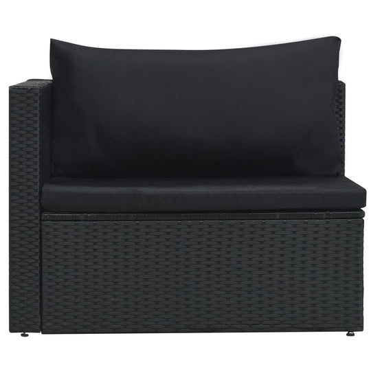 Garden Lounge 5 Piece Set with Cushions Poly Rattan