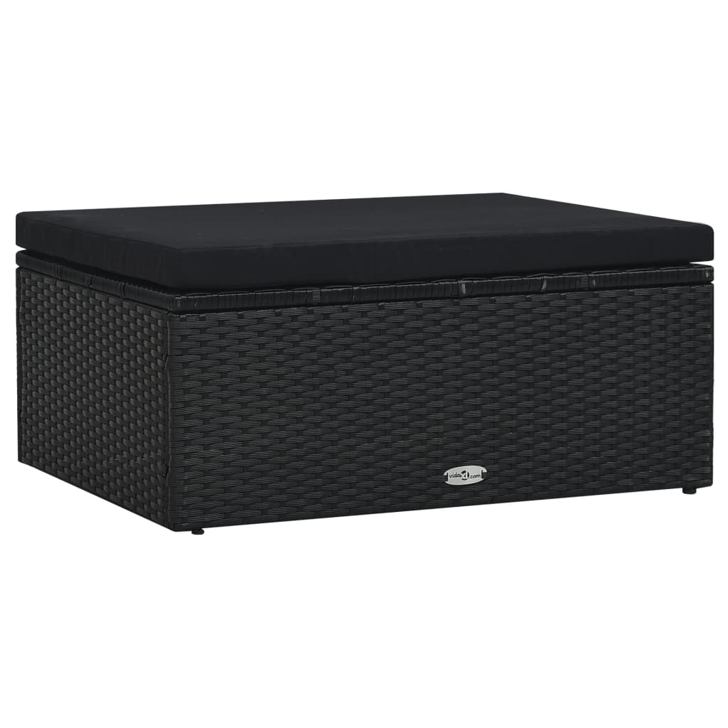 Garden Lounge 5 Piece Set with Cushions Poly Rattan