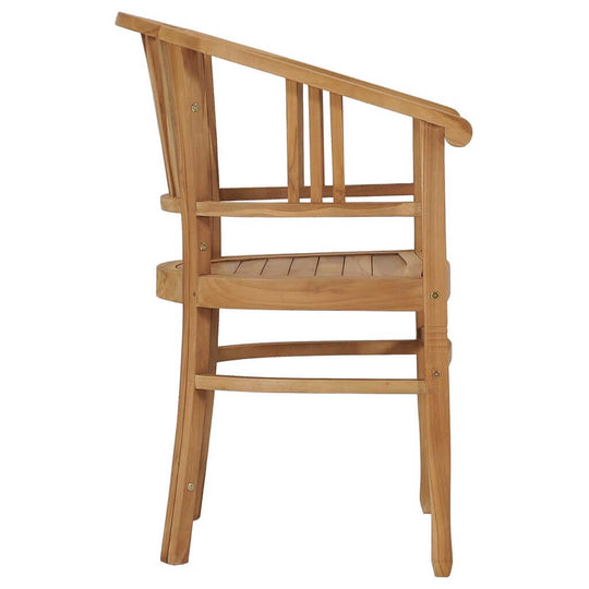 Garden Chairs 2 pcs Solid Teak Wood