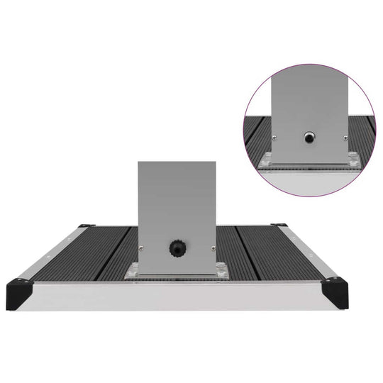 Outdoor Shower with Tray WPC Stainless Steel close-up of faucet and shower tray design