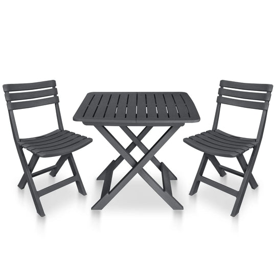 3 Piece Folding Bistro Set Plastic , Furniture -> Outdoor Furniture -> Outdoor Furniture Sets , Durable,eligant,Furniture -,Home & Garden -,Modern Design,new-305021,Outdoor Furniture -,Outdoor Furniture Sets