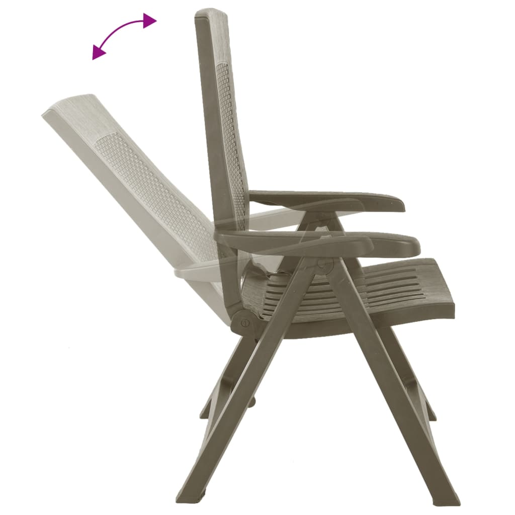 Adjustable reclining garden chair in stylish mocca color, perfect for outdoor lounging and relaxation.