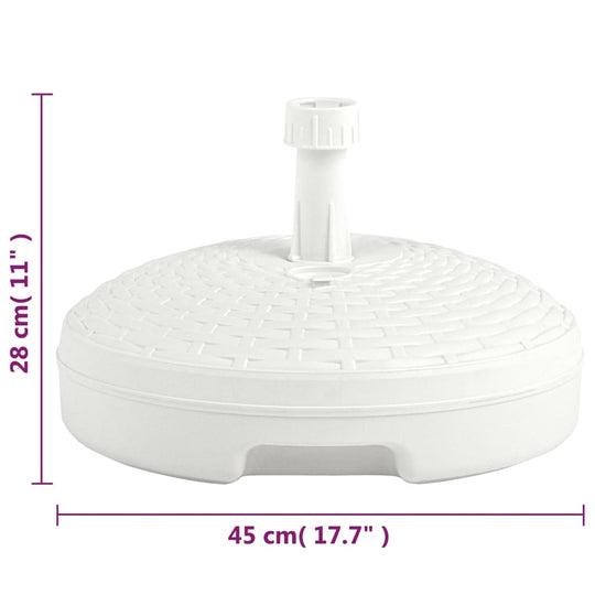 Umbrella Base Sand/Water Filled 20 L White Plastic Rattan