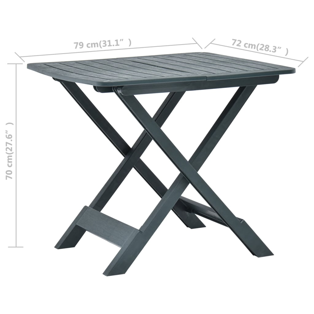 Folding Garden Table  79x72x70 cm Plastic