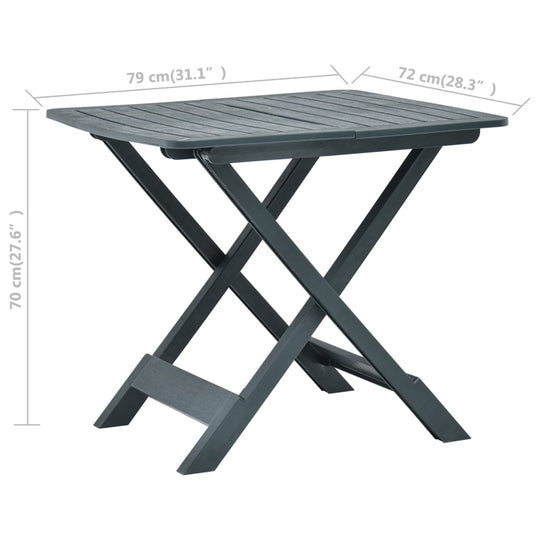 Folding Garden Table  79x72x70 cm Plastic