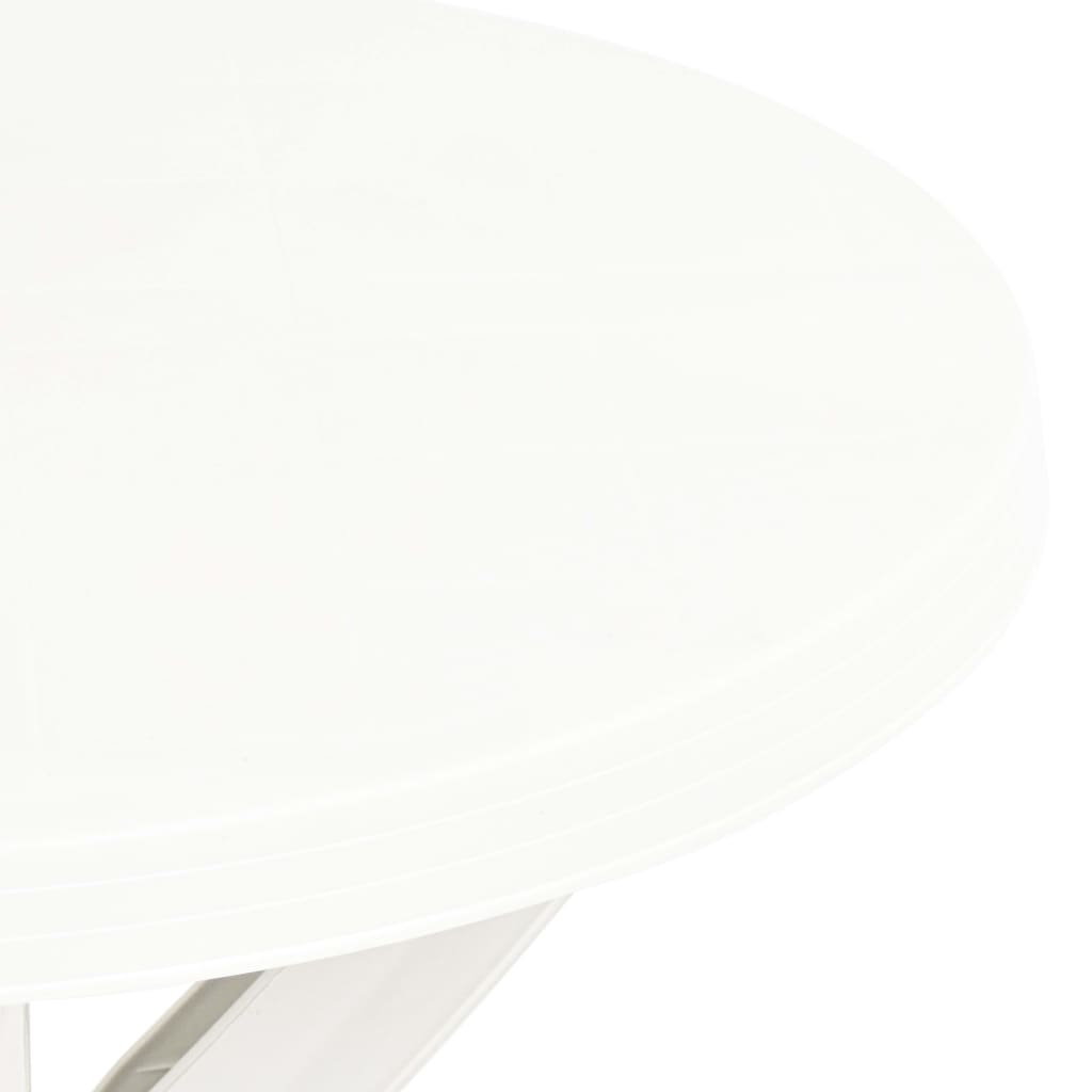 Bistro table white Ø70 cm plastic surface, perfect for outdoor dining and relaxation. Durable and maintenance-free garden furniture.