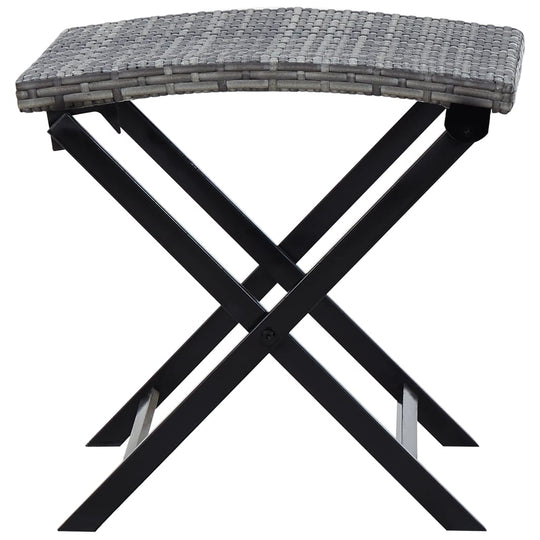 Folding Stool Poly Rattan