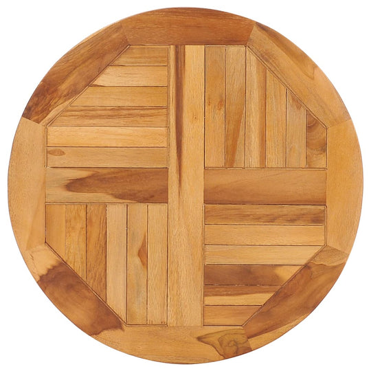 Rotating table disk made of solid teak wood, showcasing a smooth finish and stylish design for dining and outdoor furniture.