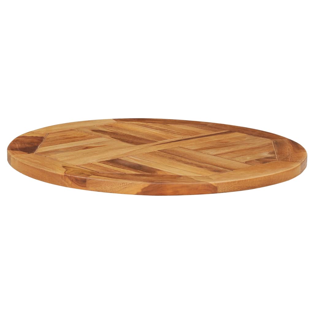 Solid teak wood rotating table disk ideal for serving spices and condiments, enhancing outdoor furniture aesthetics.