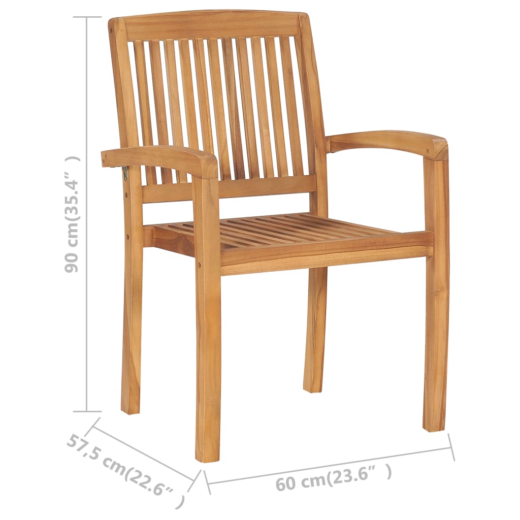 Stacking Garden Dining Chairs 2 pcs Solid Teak Wood , Furniture -> Outdoor Furniture -> Outdoor Seating -> Outdoor Chairs , Durable,eligant,Furniture -,Home & Garden -,Modern Design,new-305021,Outdoor Chairs,Outdoor Furniture -,Outdoor Seating -,Wooden Fu