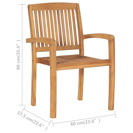 Stacking Garden Dining Chairs 2 pcs Solid Teak Wood , Furniture -> Outdoor Furniture -> Outdoor Seating -> Outdoor Chairs , Durable,eligant,Furniture -,Home & Garden -,Modern Design,new-305021,Outdoor Chairs,Outdoor Furniture -,Outdoor Seating -,Wooden Fu