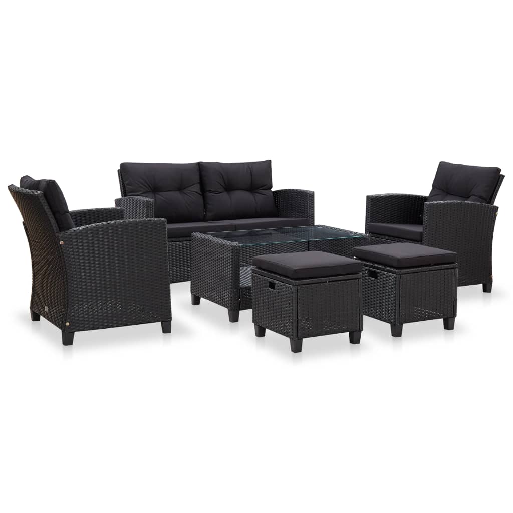 6 Piece Garden Sofa Set with Cushions Poly Rattan , Furniture -> Outdoor Furniture -> Outdoor Seating -> Outdoor Sofas , Durable,eligant,Furniture -,Home & Garden -,Modern Design,new-305021,Outdoor Furniture -,Outdoor Seating -,Outdoor Sofas