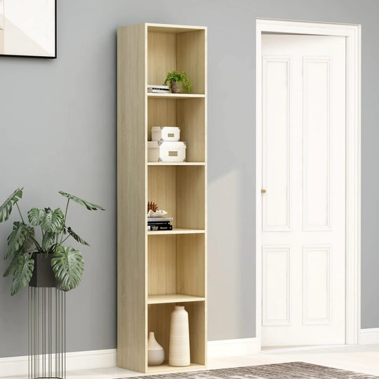 Book Cabinet Sonoma Oak 40x30x189 cm Engineered Wood , Book Cabinet , Bookcases & Standing Shelves,Cabinets & Storage -,Durable,eligant,Furniture -,Home Decor,Home Furnishings,Luxury Furniture,Modern Design,new-305021,Shelving -,Storage & Organisation -,S