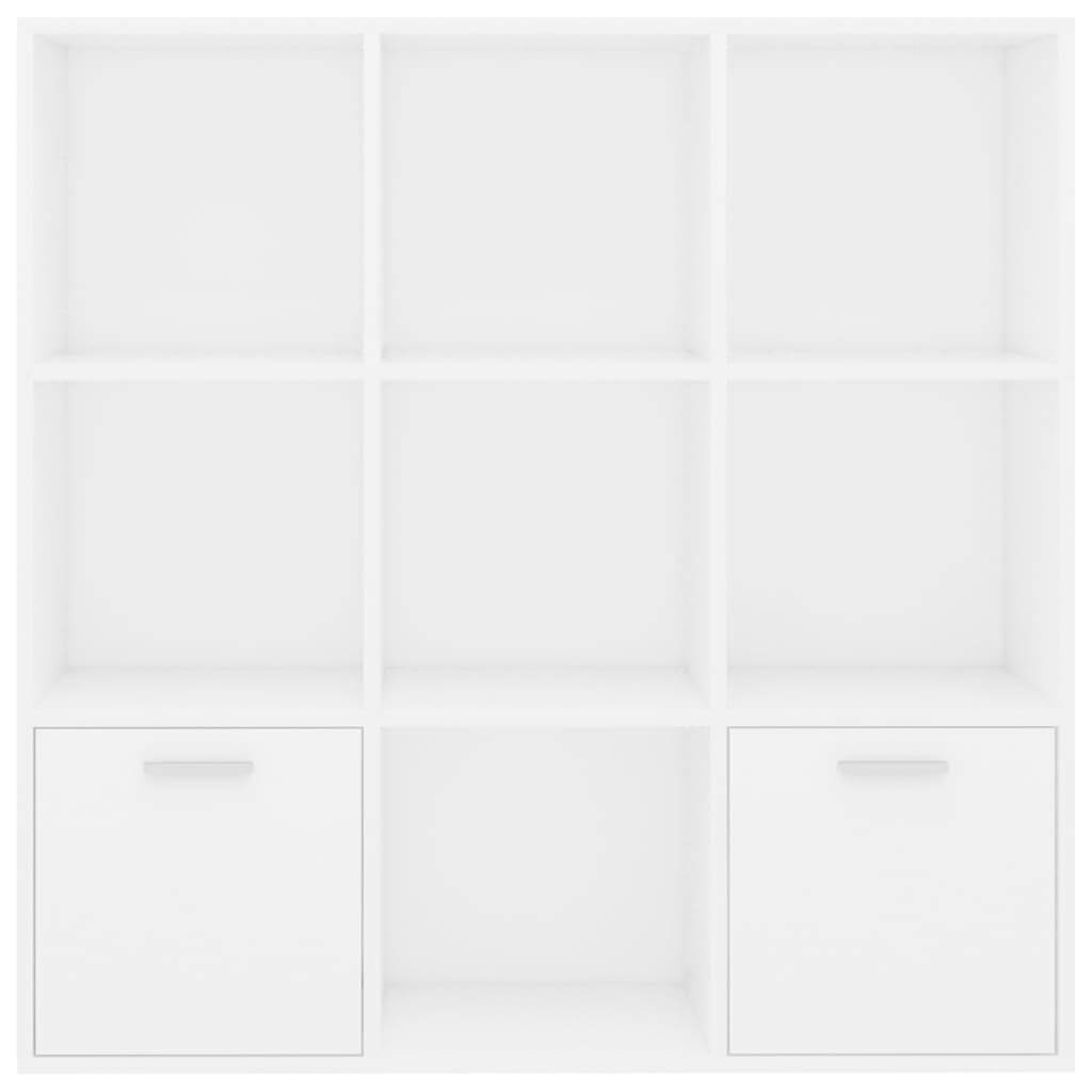 Book Cabinet White 98x30x98 cm Engineered Wood