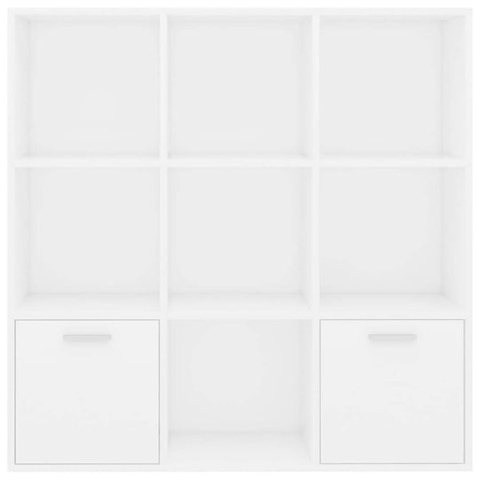 Book Cabinet White 98x30x98 cm Engineered Wood