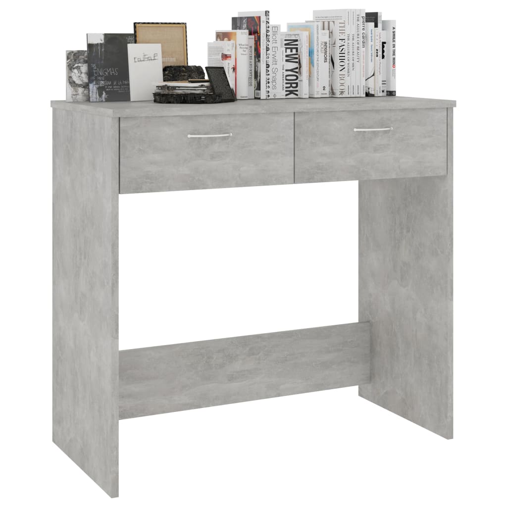 Desk Concrete 80x40x75 cm Engineered Wood , desk , concret finish,Desks,Durable,eligant,Furniture -,Home & Garden -,Home Furnishings,Interior Design,Modern Design,new-305021,Office Furniture -,small space,Storage & Organisation -,Wooden Furniture