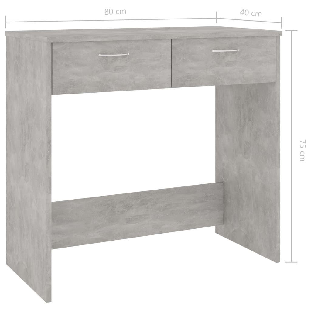 Desk Concrete 80x40x75 cm Engineered Wood , desk , concret finish,Desks,Durable,eligant,Furniture -,Home & Garden -,Home Furnishings,Interior Design,Modern Design,new-305021,Office Furniture -,small space,Storage & Organisation -,Wooden Furniture