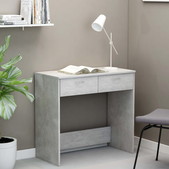 Desk Concrete 80x40x75 cm Engineered Wood , desk , concret finish,Desks,Durable,eligant,Furniture -,Home & Garden -,Home Furnishings,Interior Design,Modern Design,new-305021,Office Furniture -,small space,Storage & Organisation -,Wooden Furniture