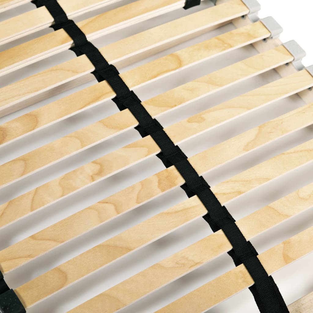 Slatted Bed Bases without Mattress pcs with 28 Slats 90x200 cm showing the sturdy beechwood slats and rubber caps.