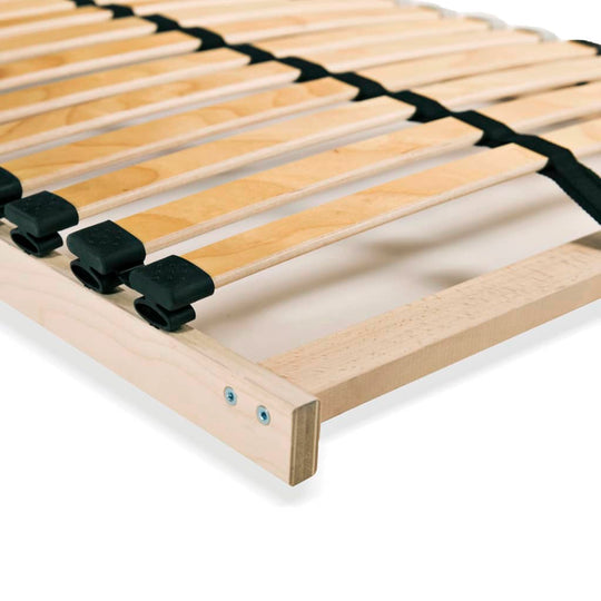 Slatted Bed Bases without Mattress  pcs with 28 Slats 90x200 cm showing beechwood frame and birch slats.