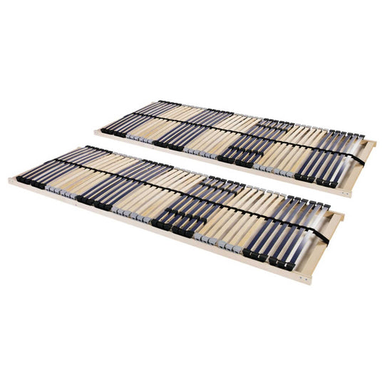 Slatted bed bases without mattress, featuring 42 sturdy birch slats for optimal comfort and support, dimensions 90x200 cm.