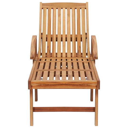 Sun Loungers 2 pcs with Table Solid Teak Wood