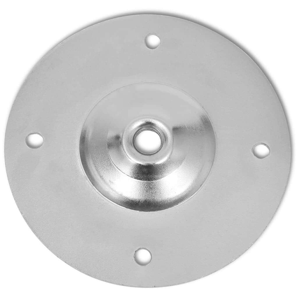 Telescopic Table Legs 4 pcs Chrome 710 mm-1100 mm mounting plate for sturdy table leg installation.