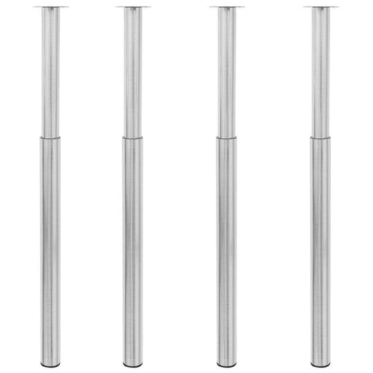 Telescopic Table Legs 4 pcs Stainless Steel 710 mm-1100 mm, adjustable and sturdy table legs for various furniture.
