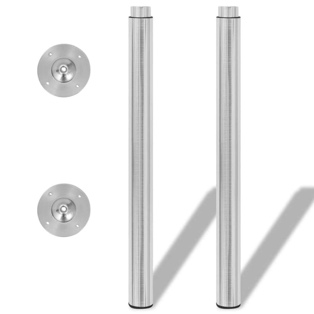 Telescopic Table Legs 4 pcs Stainless Steel 710 mm-1100 mm including mounting plates and sturdy design.