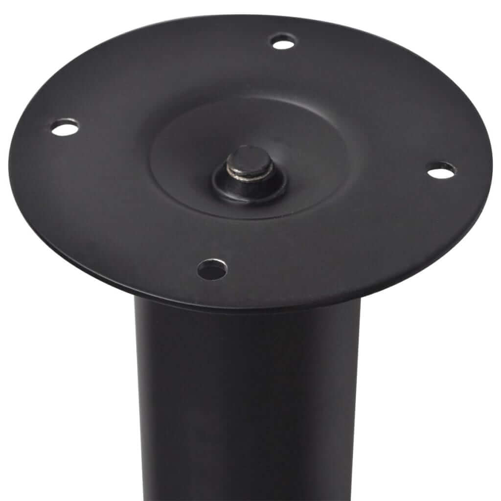 Telescopic Table Legs 4 pcs  710 mm-1100 mm black mounting plate for adjustable height furniture.