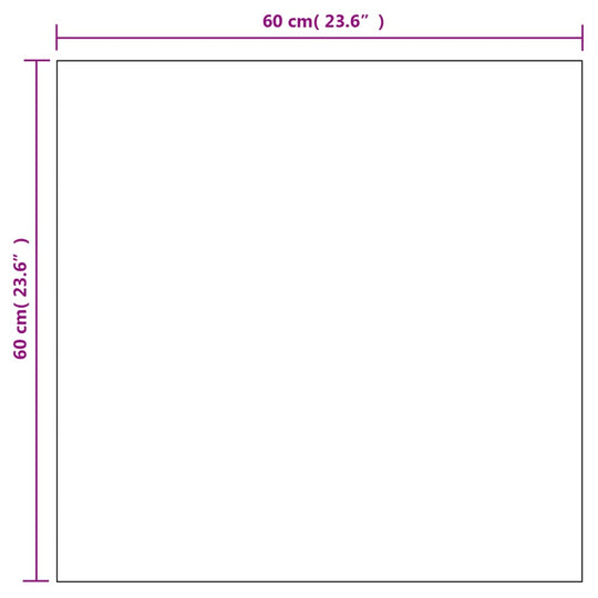 Wall Mirrors  pcs 60x60 cm Square Glass dimensions showing 60 cm x 60 cm size specifications.