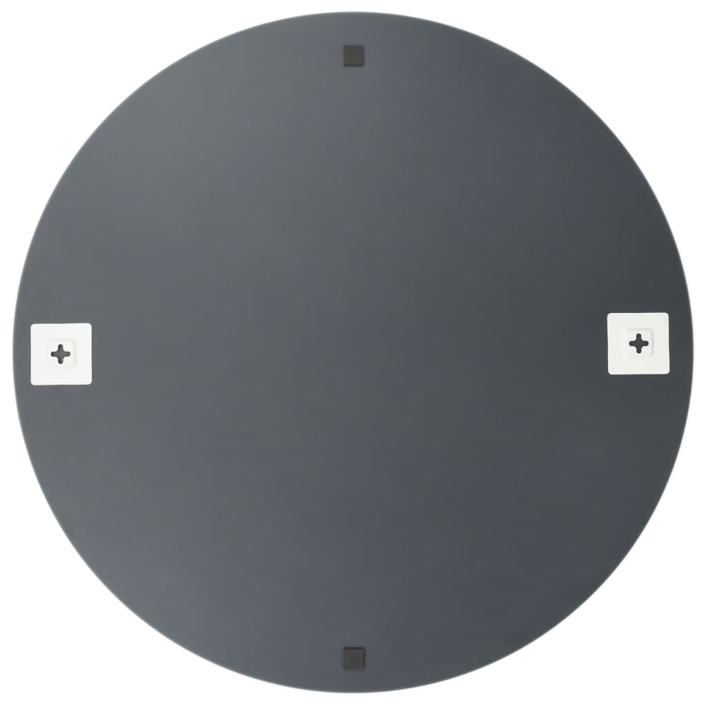 Back view of Wall Mirrors  pcs 60 cm Round Glass showing mounting accessories for easy installation.