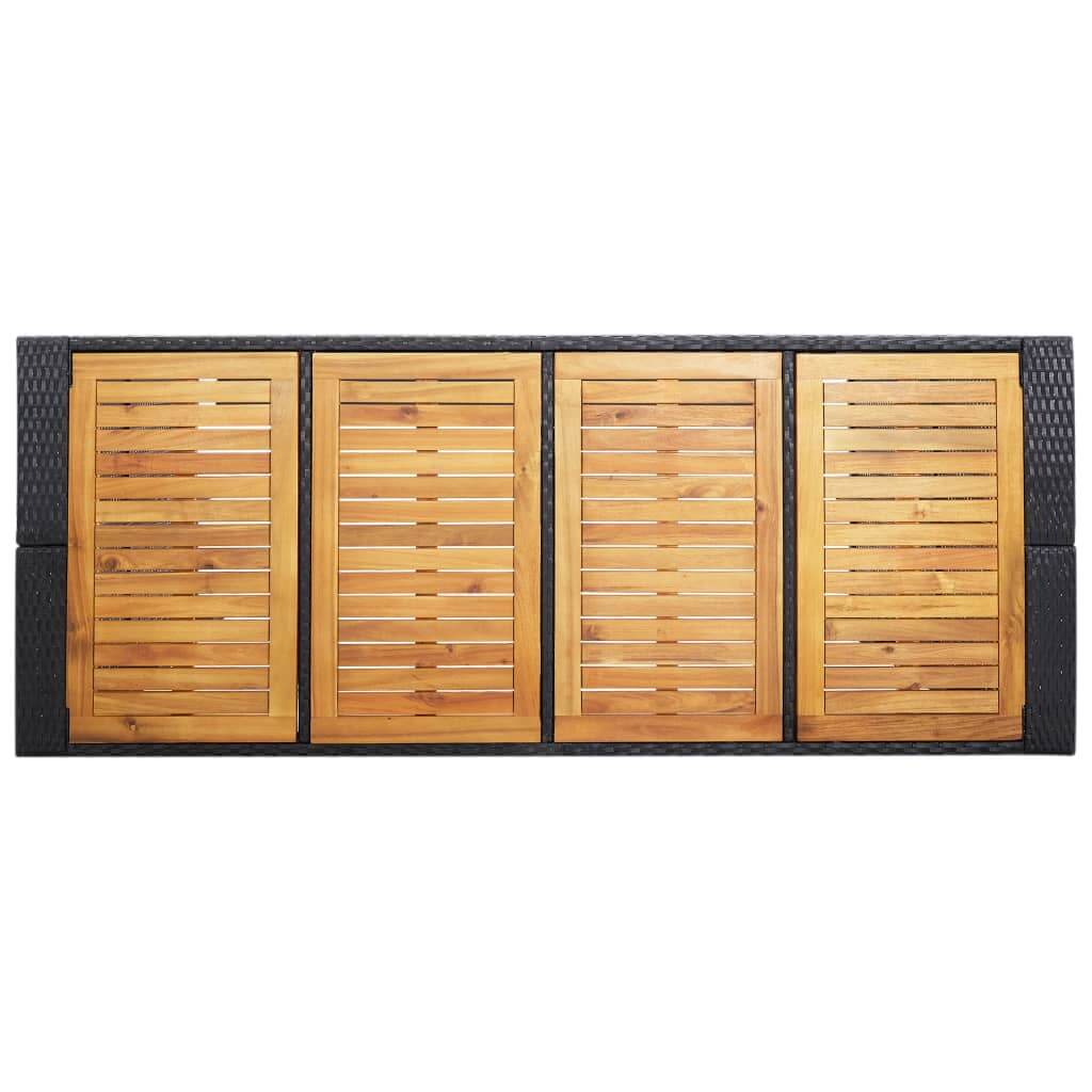 Decorative outdoor wooden shutter panel in acacia wood, enhancing garden furniture aesthetic with elegant design.