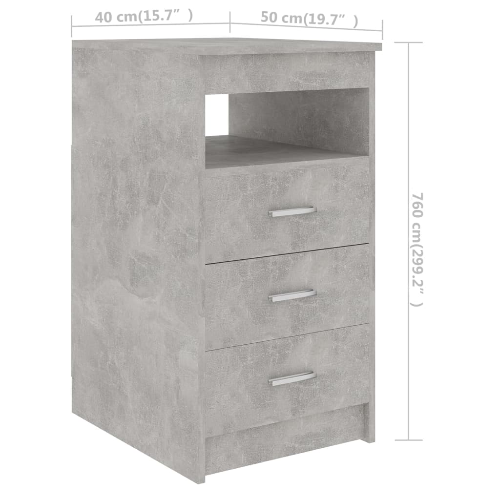 Drawer Cabinet Concrete 40x50x76 cm Engineered Wood , Cabinet , Cabinets & Storage -,concret finish,Durable,Easy Installation,Furniture -,Home Furnishings,Modern Design,new-305021,Storage & Organisation -,Storage Cabinets & Lockers,Wooden Furniture