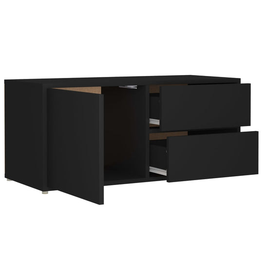 TV Cabinet Black 80x34x36 cm Engineered Wood