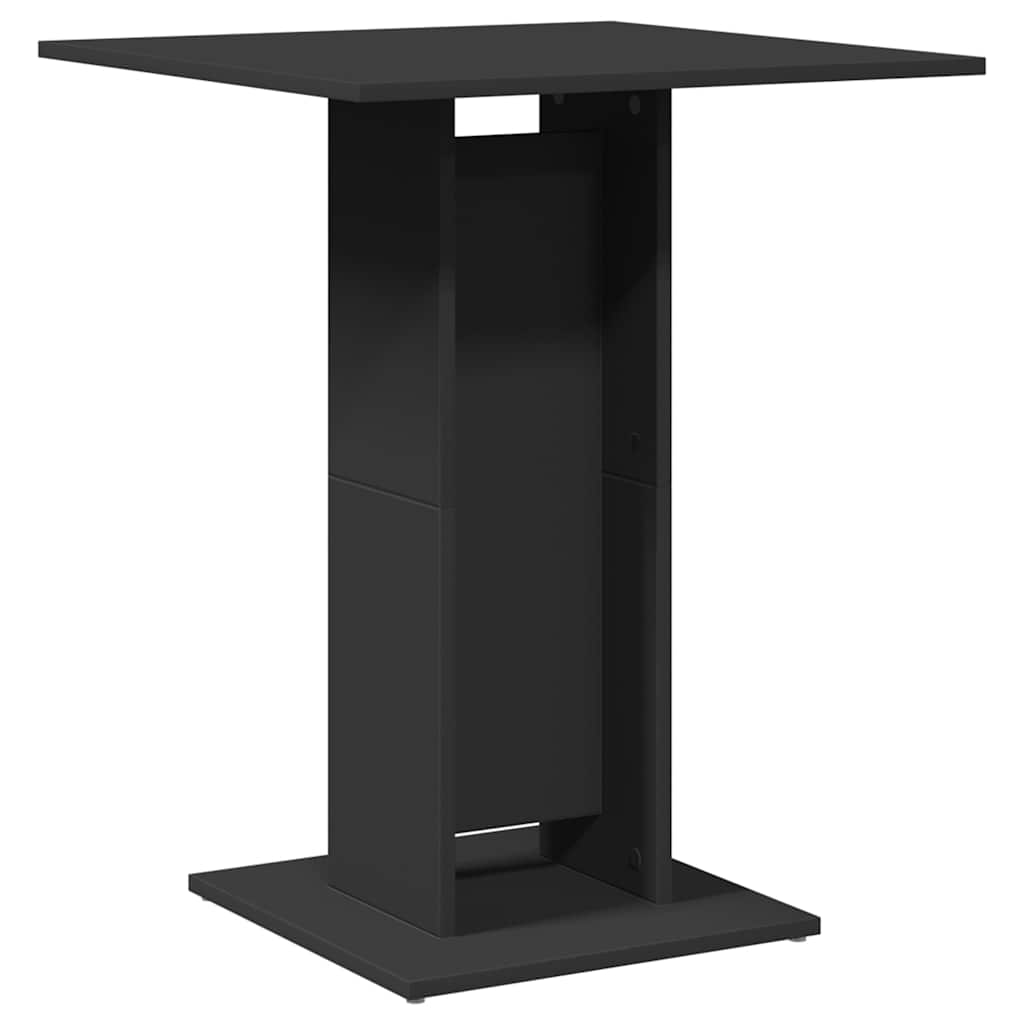 Bistro table in black, 60x60x75 cm, made of durable engineered wood, ideal for dining and stylish interiors.