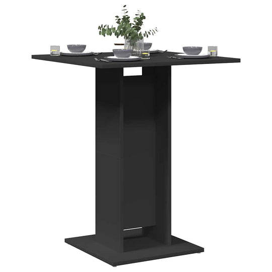 Black bistro table 60x60x75 cm with a sleek design, perfect for dining or as a stylish interior accessory.