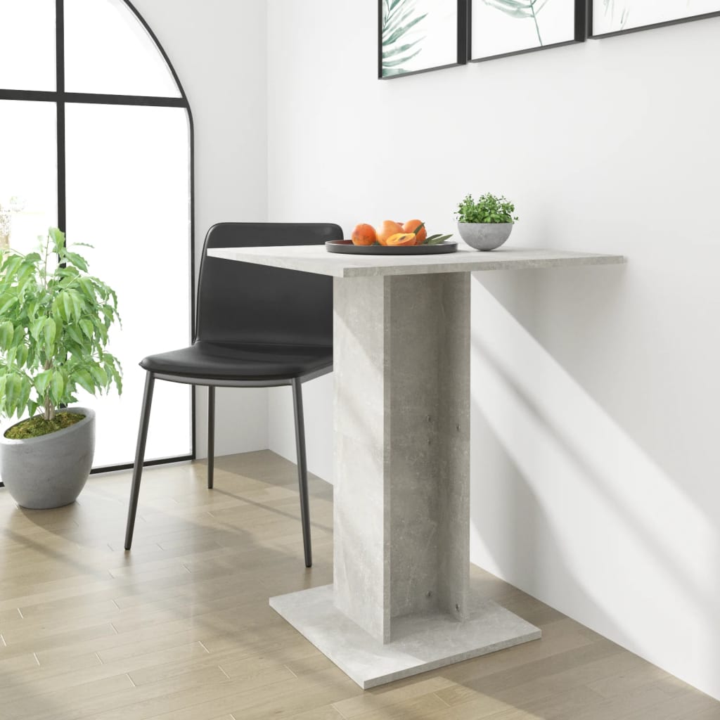 Bistro Table Concrete 60x60x75 cm Engineered Wood , Furniture -> Tables -> Kitchen & Dining Room Tables , concret finish,Durable Construction,eligant,Furniture -,Kitchen & Dining -,Kitchen & Dining Room Tables,Modern Design,new-305021,Tables -,Wooden Furn