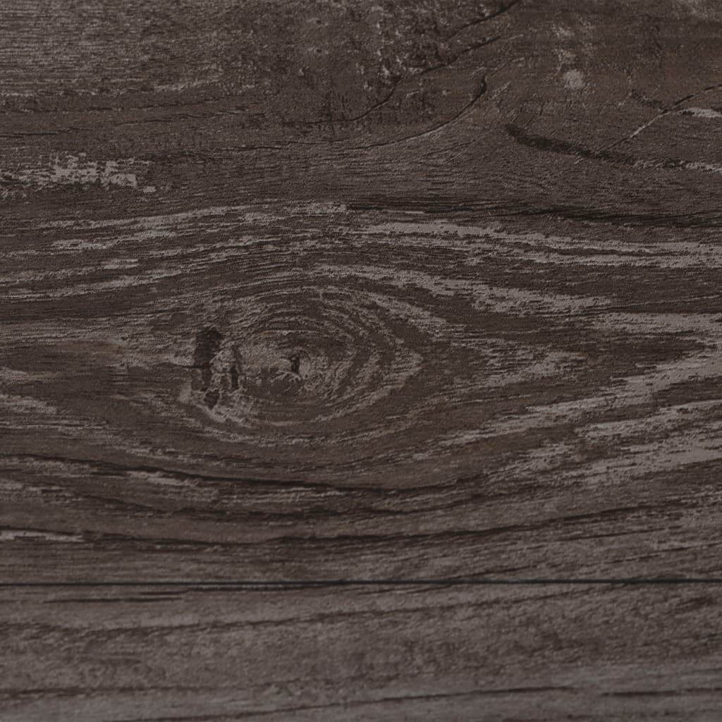 Dark wood grain texture of PVC flooring plank, ideal for stylish indoor and outdoor furniture applications.