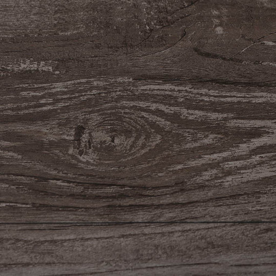 Dark wood grain texture of PVC flooring plank, ideal for stylish indoor and outdoor furniture applications.