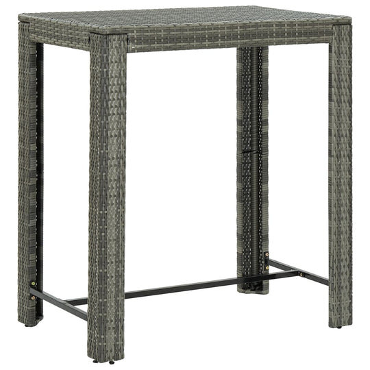 Garden Bar Table 100x60.5x110.5 cm Poly Rattan , Outdoor Tables