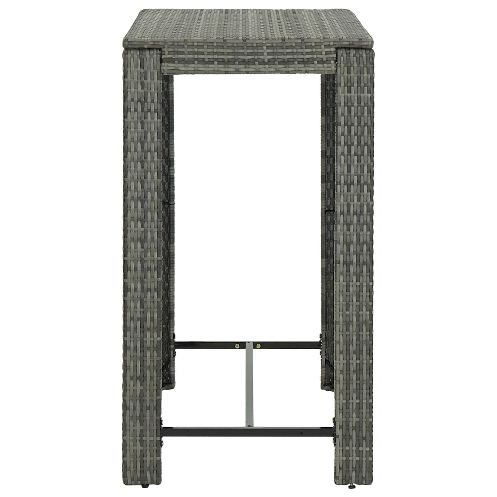 Garden Bar Table 100x60.5x110.5 cm Poly Rattan , Outdoor Tables