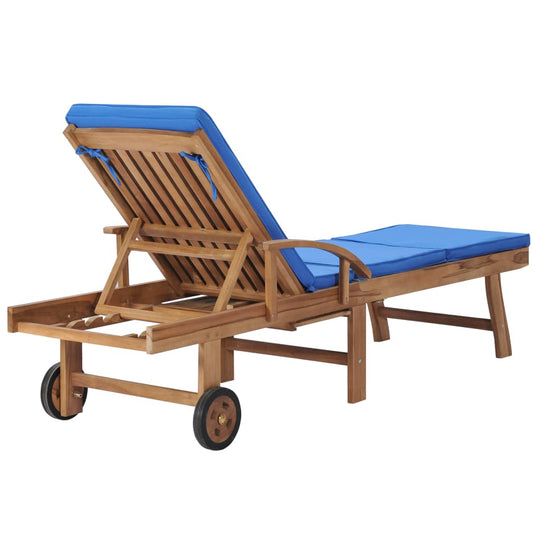 Sun Loungers with Cushions 2 pcs Solid Teak Wood , Outdoor Seating -> Sunloungers , Chairs -,Decor -,Durable,eligant,Furniture -,Home & Garden -,Home Decor,Modern Design,new-305021,Outdoor Furniture -,Outdoor Furniture Sets,Outdoor Seating -,Sunloungers,W