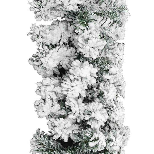 Christmas Garland with Flocked Snow   PVC