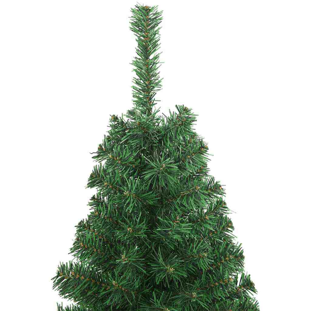 Lifelike artificial Christmas tree top with thick, green PVC branches, perfect for festive holiday decorations.