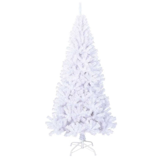 Artificial Christmas Tree with Thick Branches White 210 cm PVC