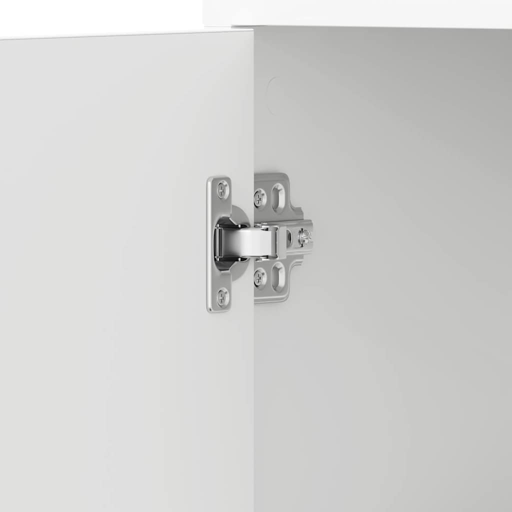 Bathroom Cabinet 30x30x183.5 cm Engineered Wood hinge detail for sleek storage solution.
